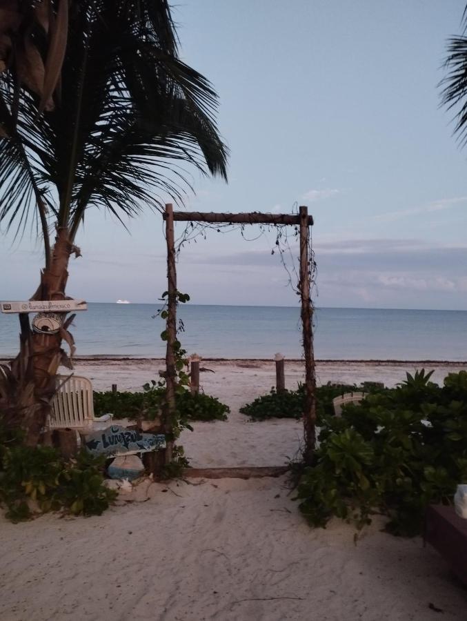 Lunazul Eco-Cabana Frente Al Mar Mahahual Exterior photo